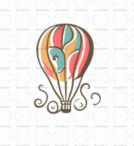 Verspielter Heißluftballon